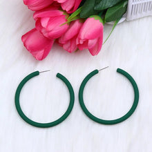 Load image into Gallery viewer, 12 Colors Trendy C Shape Big Round Hoop Earrings For Women Girl - Makeitworkinc LLC -
