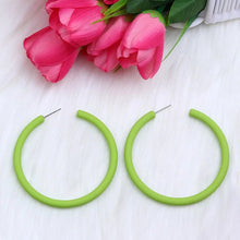 Load image into Gallery viewer, 12 Colors Trendy C Shape Big Round Hoop Earrings For Women Girl - Makeitworkinc LLC -