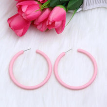 Load image into Gallery viewer, 12 Colors Trendy C Shape Big Round Hoop Earrings For Women Girl - Makeitworkinc LLC -