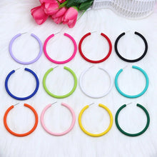 Load image into Gallery viewer, 12 Colors Trendy C Shape Big Round Hoop Earrings For Women Girl - Makeitworkinc LLC -