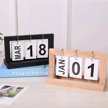 Load image into Gallery viewer, 12*20.5*9cm Nordic Creative Wooden Manual Page Turning Calendar Ornaments Office Desktop Decoration Date Card Photo Props - Makeitworkinc LLC -