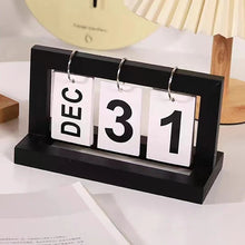 Load image into Gallery viewer, 12*20.5*9cm Nordic Creative Wooden Manual Page Turning Calendar Ornaments Office Desktop Decoration Date Card Photo Props - Makeitworkinc LLC -