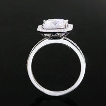 Load image into Gallery viewer, 2 carat square shape D certificated moissanite fine jewelry women 14K soild gold princess cut moissanite ring - Makeitworkinc LLC -