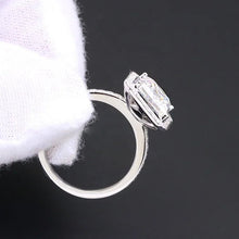 Load image into Gallery viewer, 2 carat square shape D certificated moissanite fine jewelry women 14K soild gold princess cut moissanite ring - Makeitworkinc LLC -