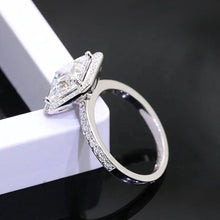 Load image into Gallery viewer, 2 carat square shape D certificated moissanite fine jewelry women 14K soild gold princess cut moissanite ring - Makeitworkinc LLC -