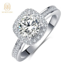 Load image into Gallery viewer, 2021 Fashionable Pure Silver Jewelry 925 Sterling Sliver Ring Custom Moissanite Silver Jewelry Women Sliver Jewelry - Makeitworkinc LLC -