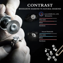 Load image into Gallery viewer, 2021 Fashionable Pure Silver Jewelry 925 Sterling Sliver Ring Custom Moissanite Silver Jewelry Women Sliver Jewelry - Makeitworkinc LLC -