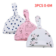Load image into Gallery viewer, Baby Beanie Hats Newborn 100% Organic Cotton Soft Adjustable Hat oft Knotted Cap, For 0-3Y Old Infants Boys And Girls Hats