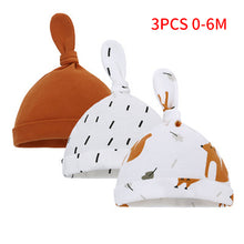 Load image into Gallery viewer, Baby Beanie Hats Newborn 100% Organic Cotton Soft Adjustable Hat oft Knotted Cap, For 0-3Y Old Infants Boys And Girls Hats