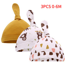Load image into Gallery viewer, Baby Beanie Hats Newborn 100% Organic Cotton Soft Adjustable Hat oft Knotted Cap, For 0-3Y Old Infants Boys And Girls Hats