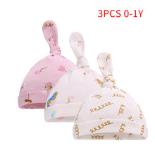 Load image into Gallery viewer, Baby Beanie Hats Newborn 100% Organic Cotton Soft Adjustable Hat oft Knotted Cap, For 0-3Y Old Infants Boys And Girls Hats