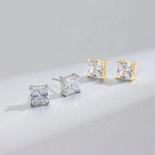 Load image into Gallery viewer, 2022 Korean Trendy Cubic Zircon Stud Earrings 925 Sterling Silver Square Diamond Hypoallergenic Earring for Women Men Jewelry - Makeitworkinc LLC - 
