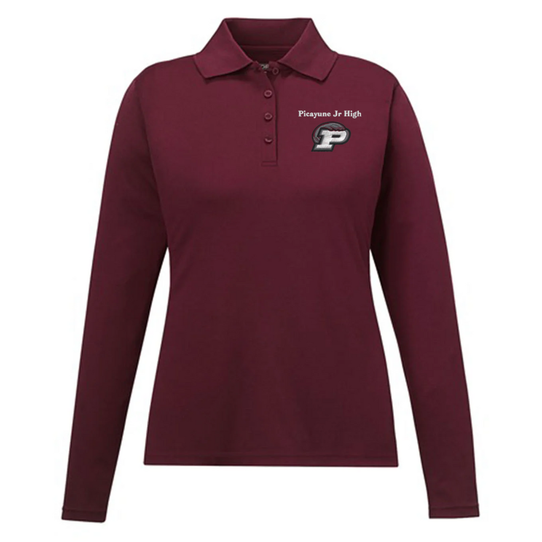 Picayune Jr High -Core 365™ Ladies' Pinnacle Performance Long-Sleeve Piqué Polo