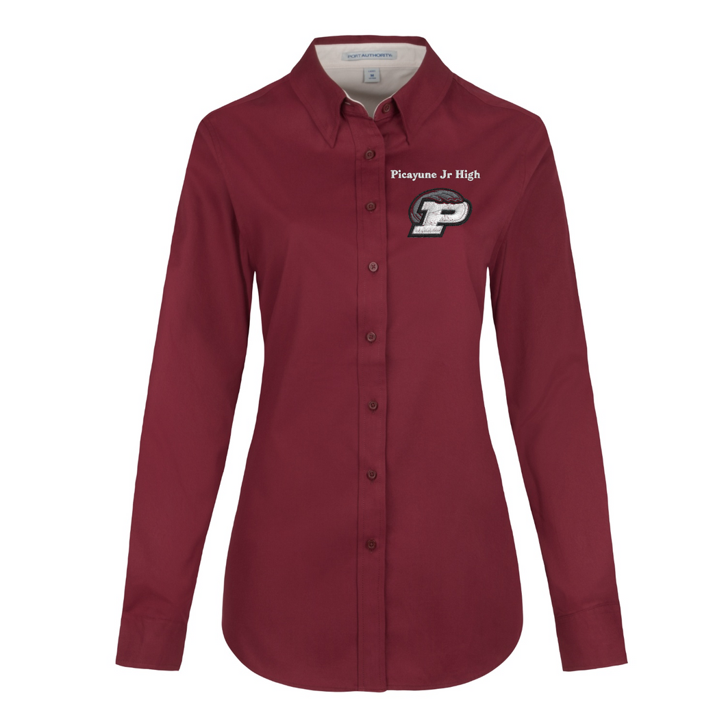 Picayune Jr High -Port Authority® Ladies Long Sleeve Easy Care Shirt