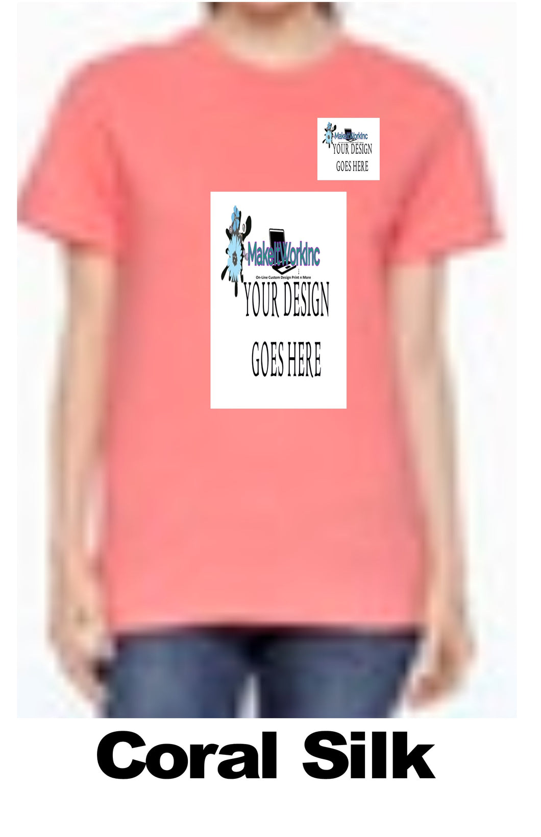 T-SHIRT -Coral Silk